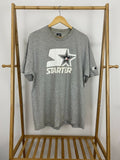 Vintage Vtg Starter 90s Classic Big Logo Gray T Shirt L