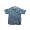 Vintage Kahala Shirt Avi Hawaiian Biker Motorcycle Palm Trees Paradise Tropical Vtg Usa Medium Blue