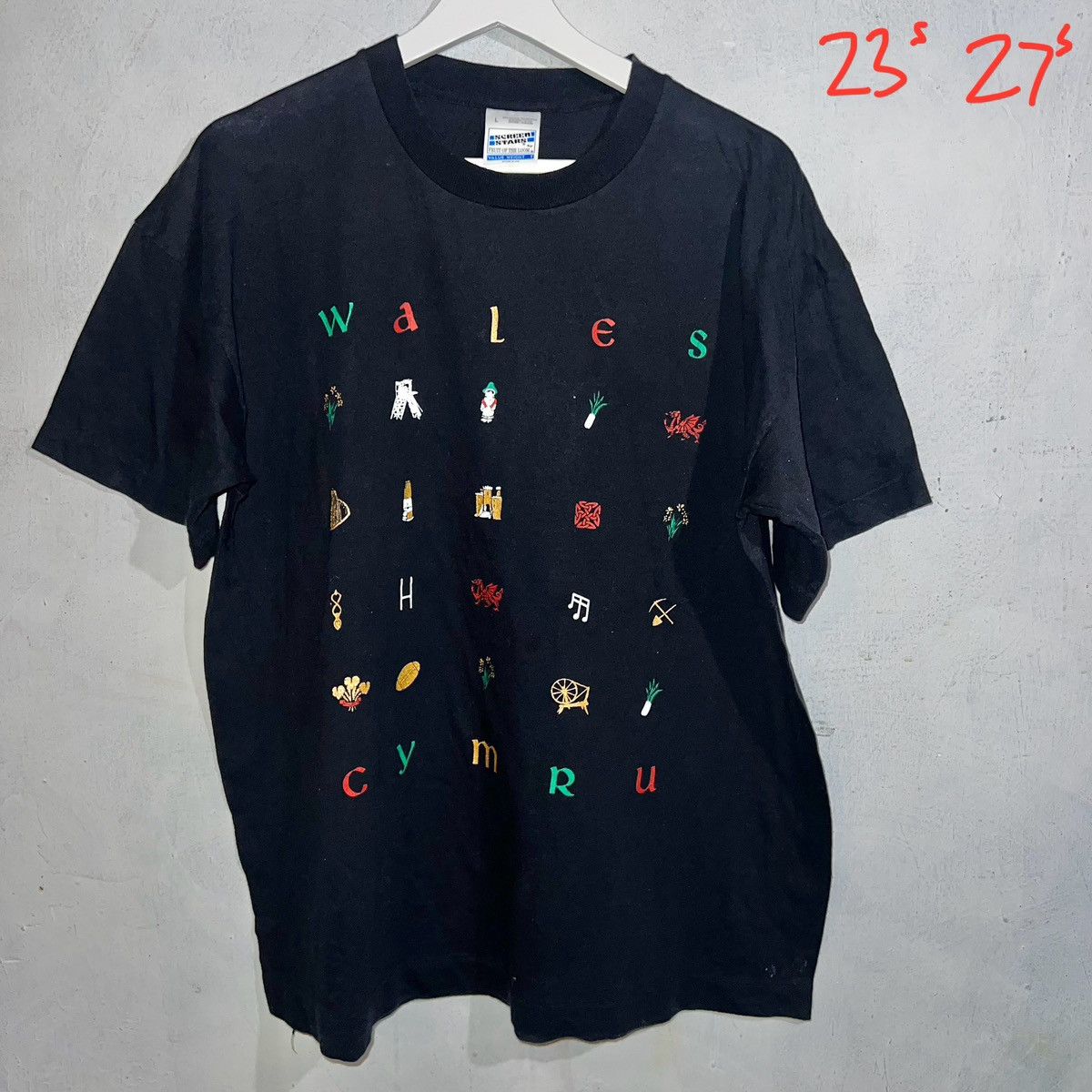 27 5 Vintage Uk Wales Travel T Shirt Screen Stars L Hoodie, Sweatshirt | FlexRushtees.com