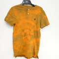 American Eagle Outfitters 90 S Retrowave Tie Dye Trippy Logo Festival Henley Tee S
