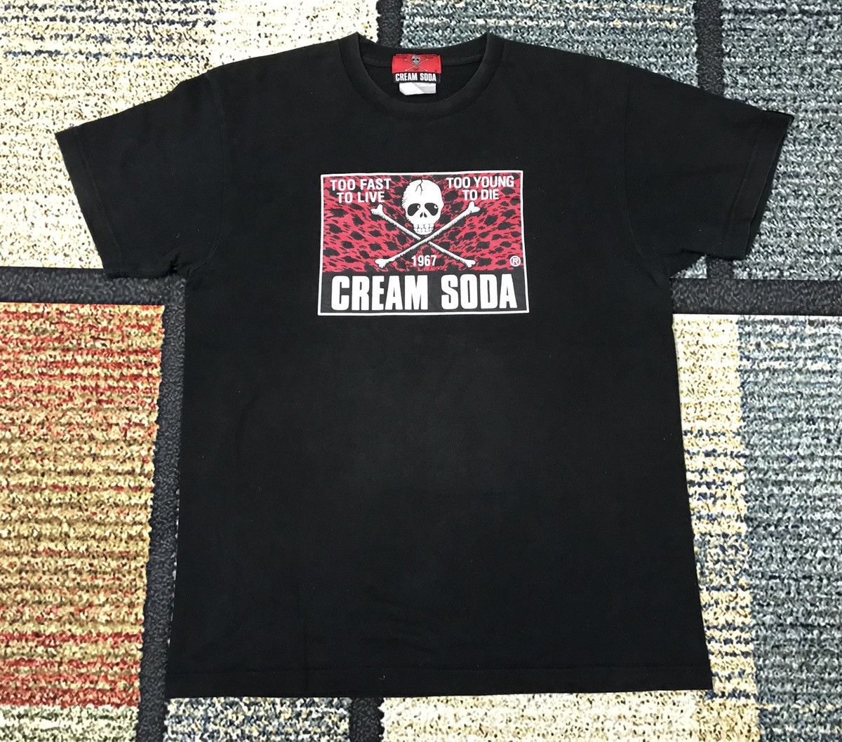 Japanese Brand Cream Soda Skeleton Tshirt Size M Nice Design Hoodie, Sweatshirt | FlexRushtees.com
