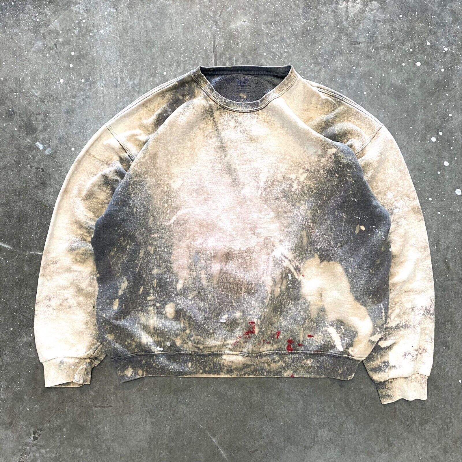 Vintage Custom Bleached Paint Splatter Sweatshirt Faded Vtg T-Shirts, Hoodie | FlexRushtees.com