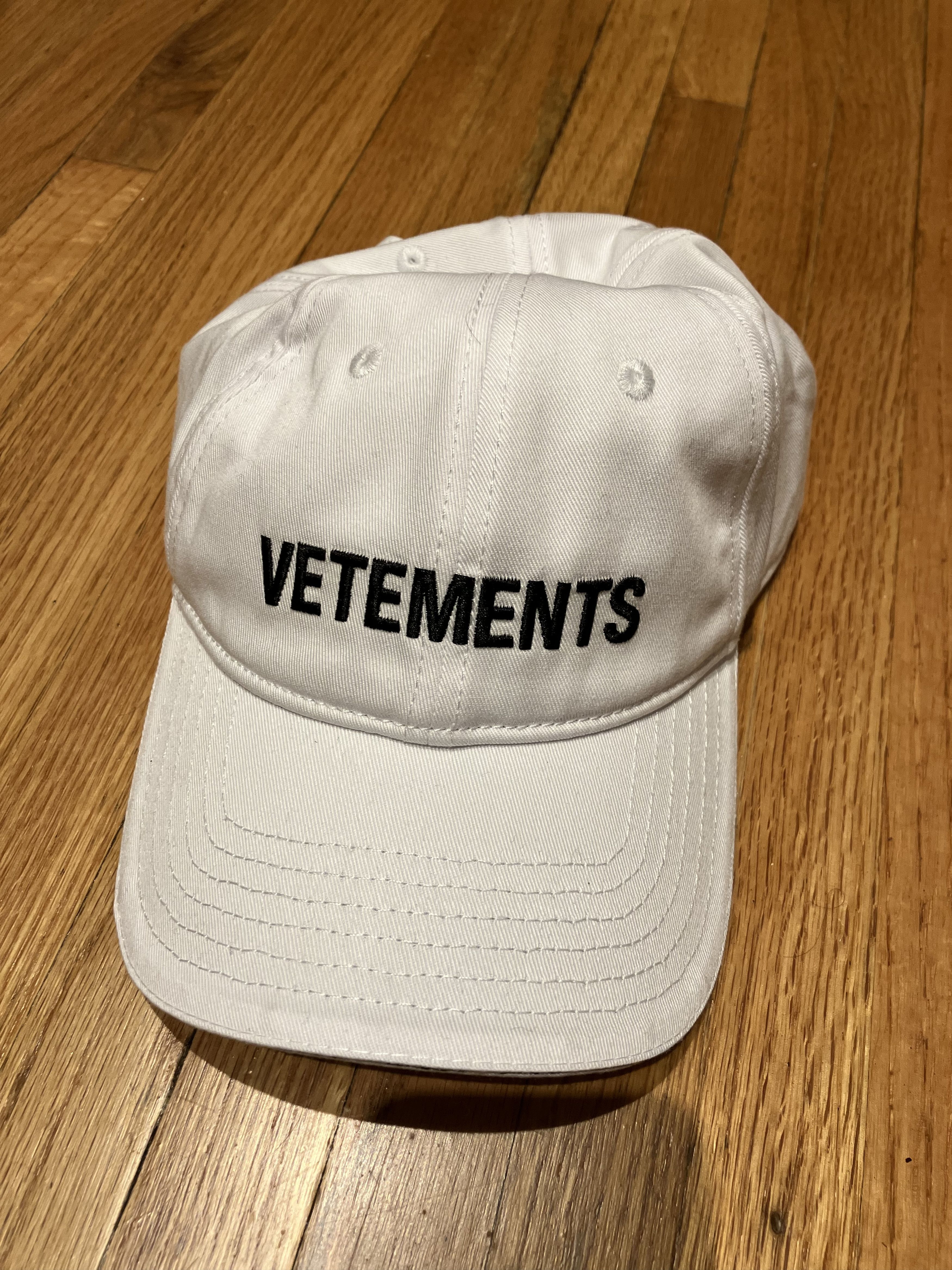 Vetements Embroidered Logo White Velcro Back T-Shirts, Hoodie, Sweatshirt | FlexRushtees.com