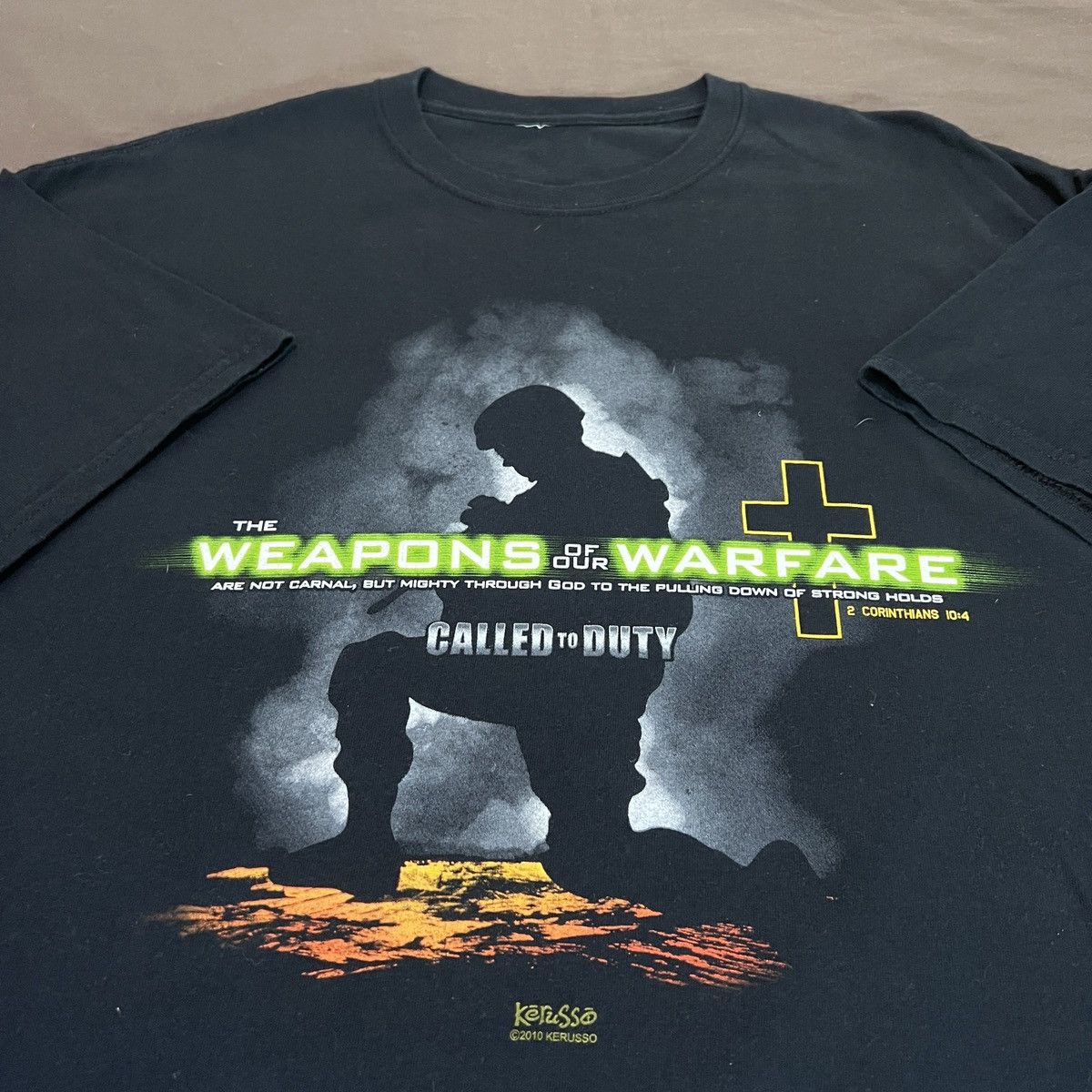 Vintage Y2k Call Of Duty Parody Jesus God Bible Holy Tee Xl