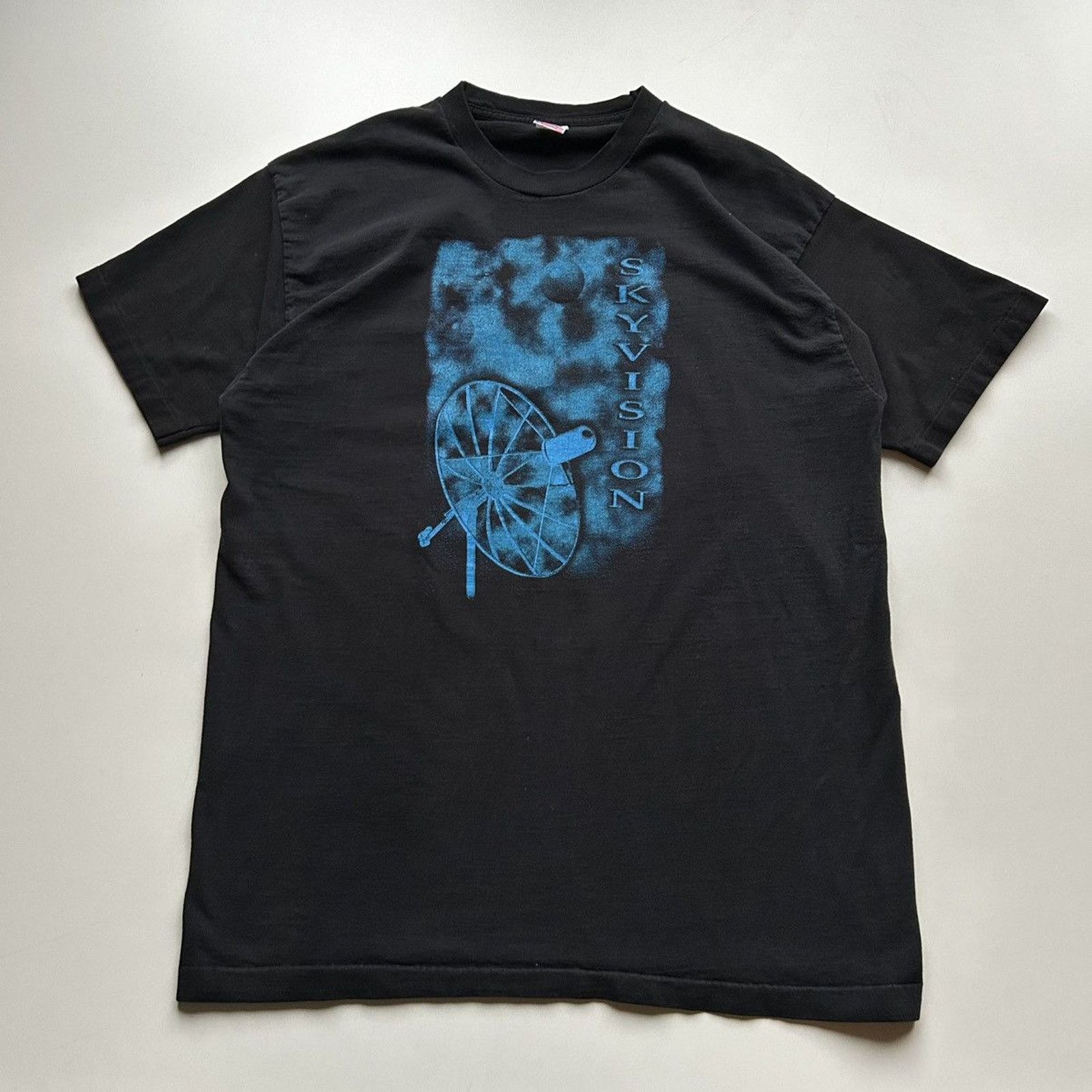 Vintage 90s Sky Division Satellite Space Art T Shirt Xxl Usa