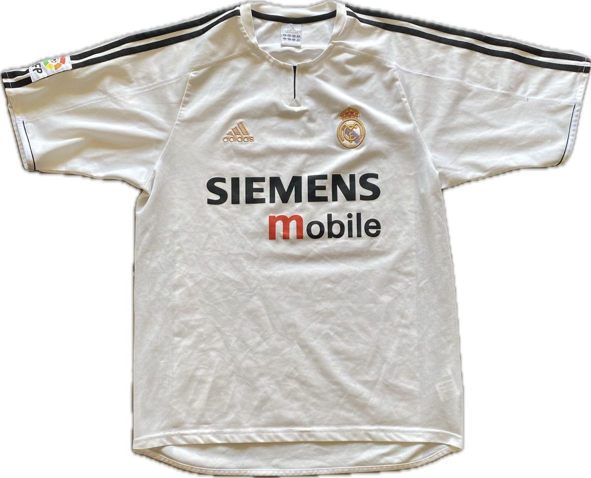 Other Real Madrid Men Jersey Medium White Logo Home 2003 2004
