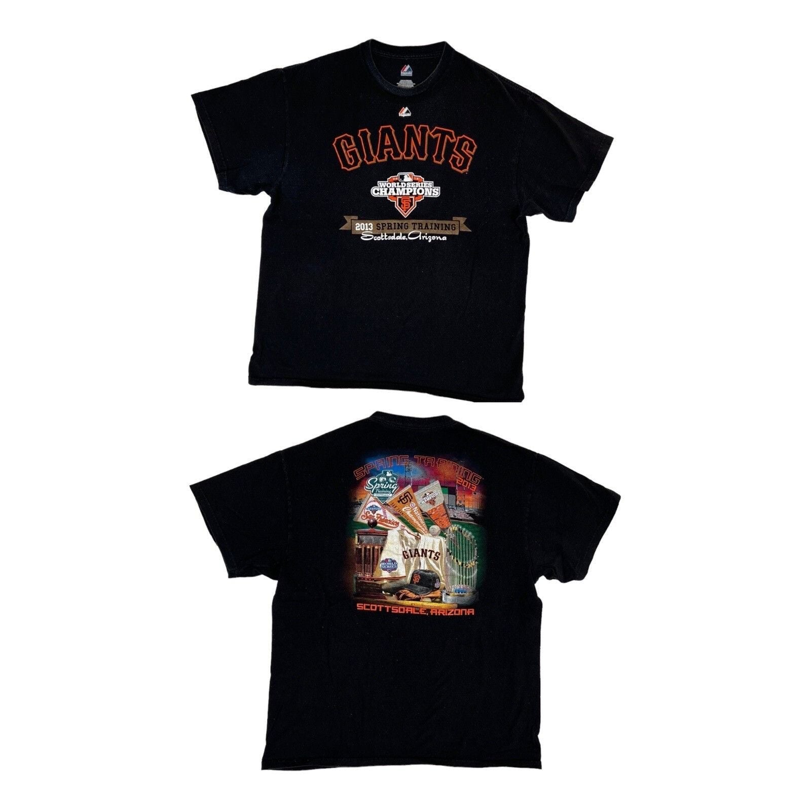 Majestic San Francisco Giants 2013 Spring Training T Shirt Double Sid Hoodie, Sweatshirt | FlexRushtees.com