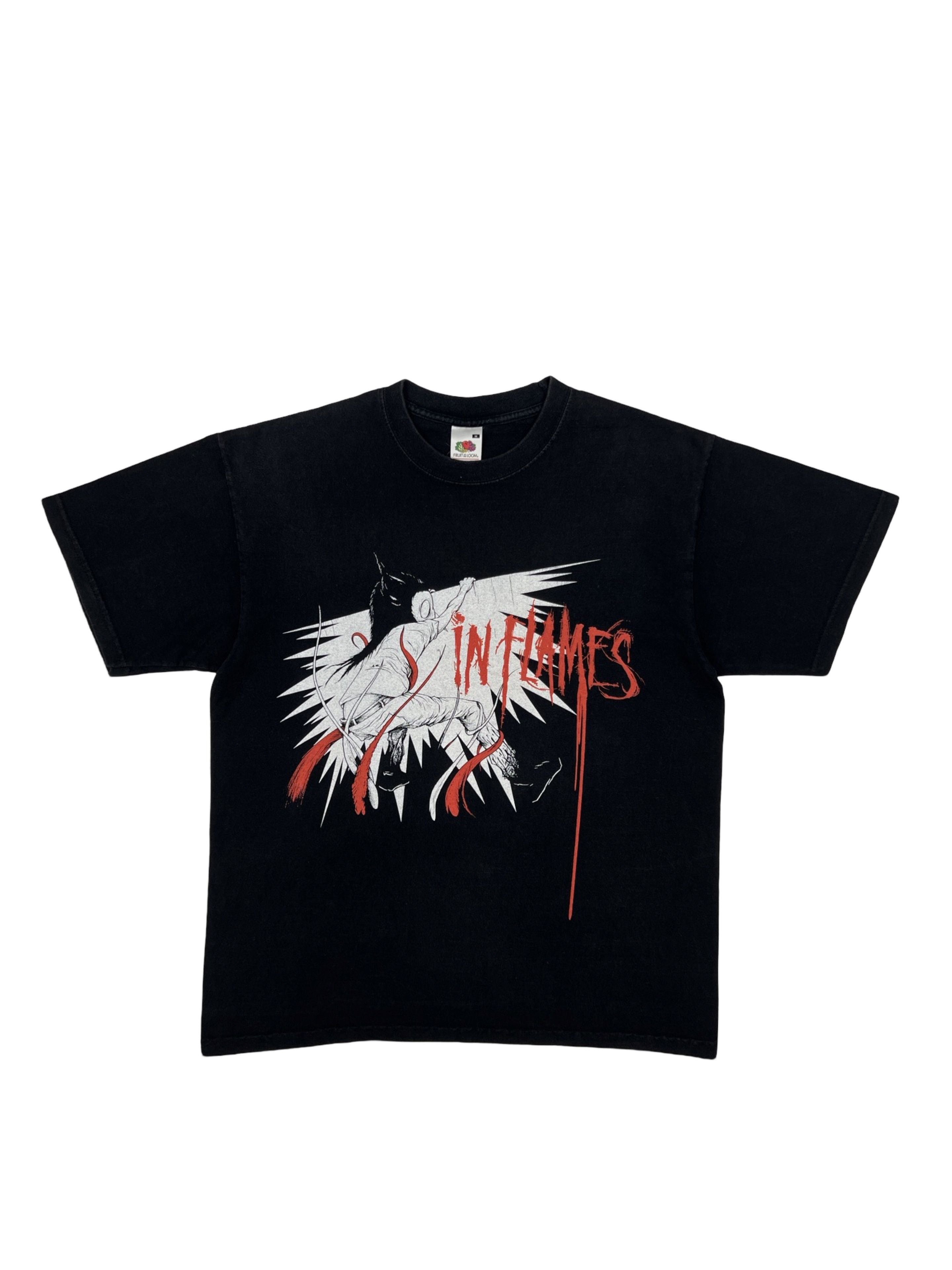 Vintage Y2k In Flames Band Graphic Printed Tee Hoodie, Sweatshirt | FlexRushtees.com
