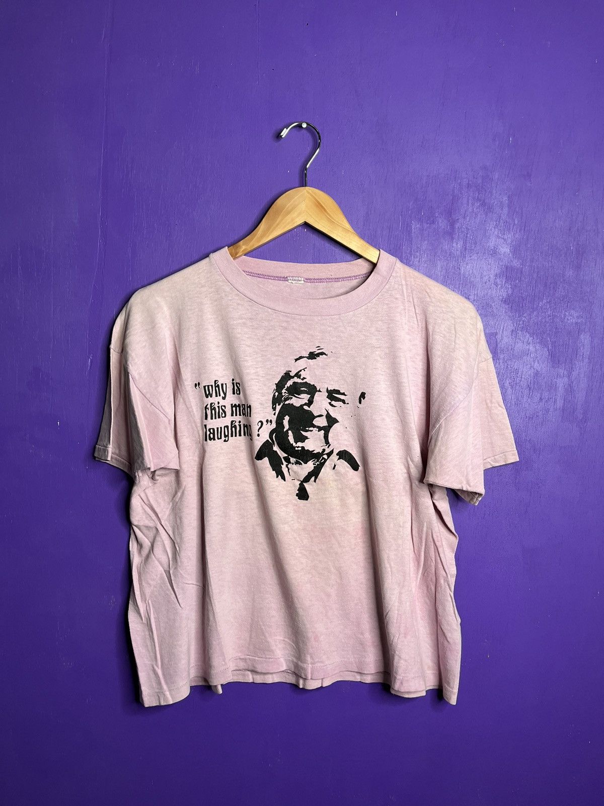 Vintage 60s Why Is This Man Laughing Bar T Shirt