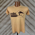 Vintage Aruba T Shirt 70s 80s Unisex Adults Adult Medium Beige Cotton Polyester Short Sleeve