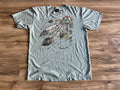 Vintage 80 S Aztec Feathers T Shirt Americana