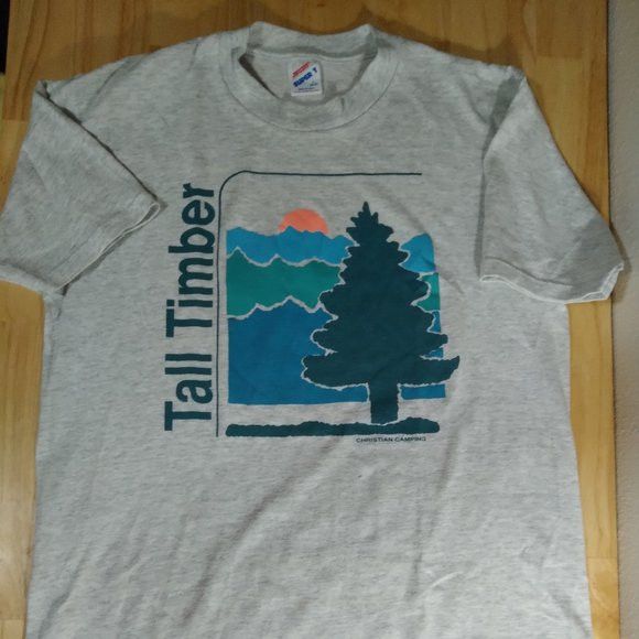 Other X Vintage Vintage Tall Timber Christian Camping Jesus God T Shirt