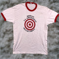 Vintage Hanes 70s Ringer Shirt T Shirt Adult Xl White Red Nasa Skylab Us Government Target Men