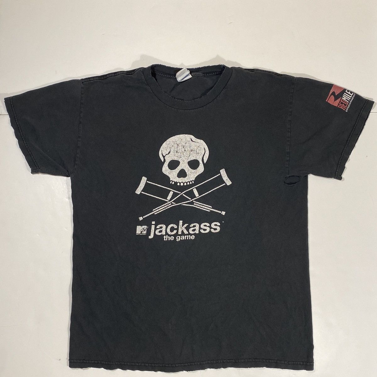 Vintage Distressed Jackass The Game Promo Tee Hoodie, Sweatshirt | FlexRushtees.com