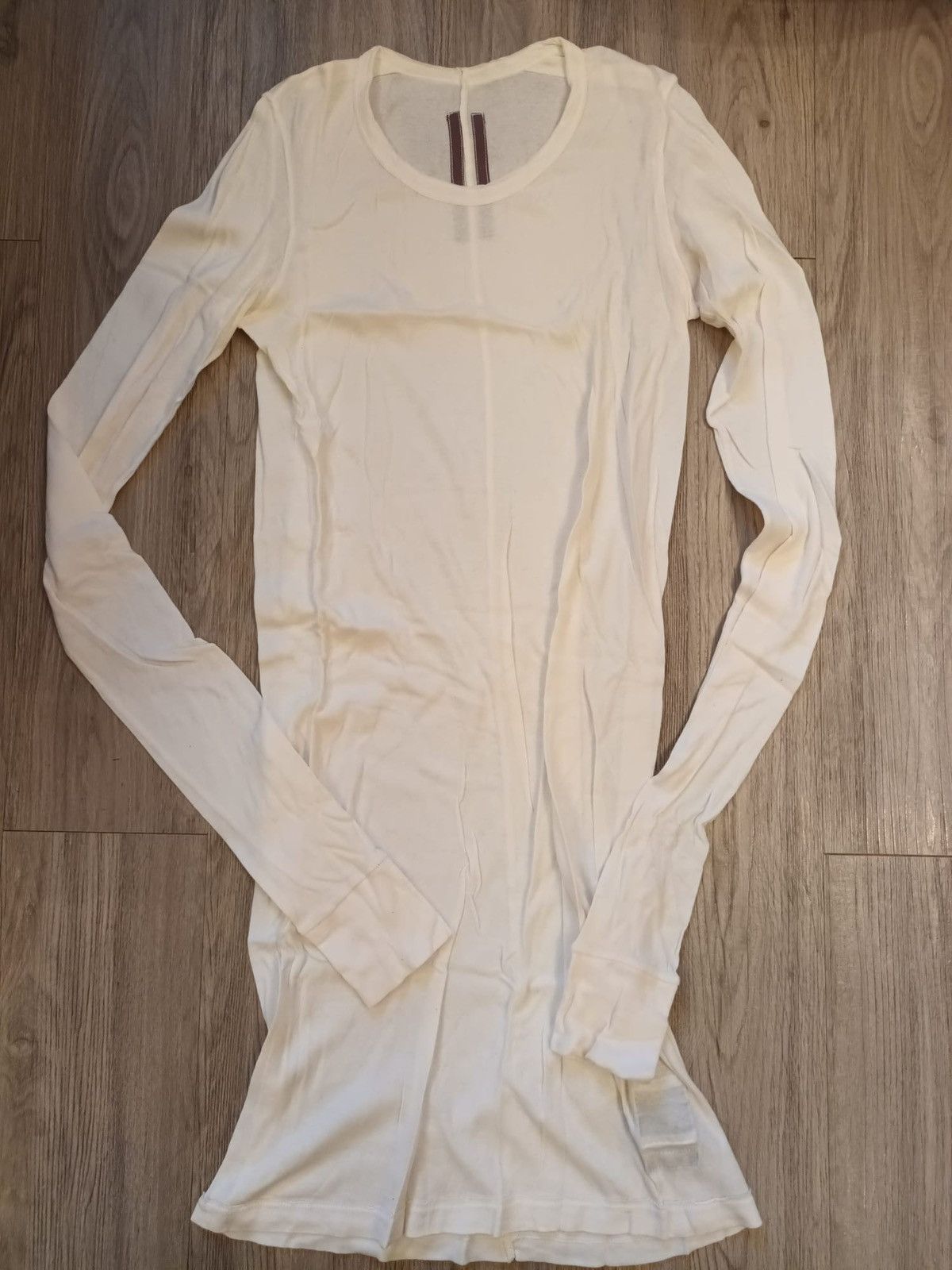 Owens Drkshdw Rick Owens Loog Sleeve Underlayer Tee White