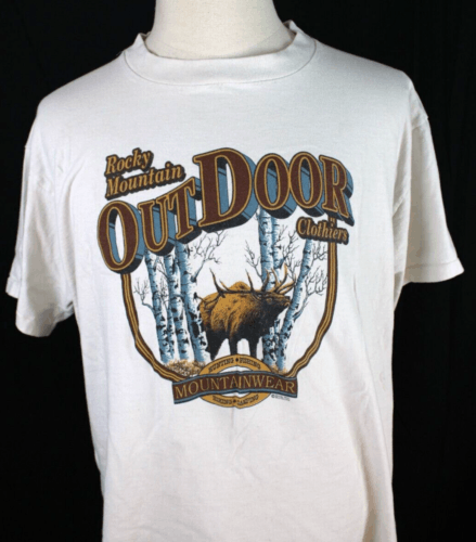 Anvil Vintage 90s Men S Xl Made In Usa Rocky Mountain T Shirt