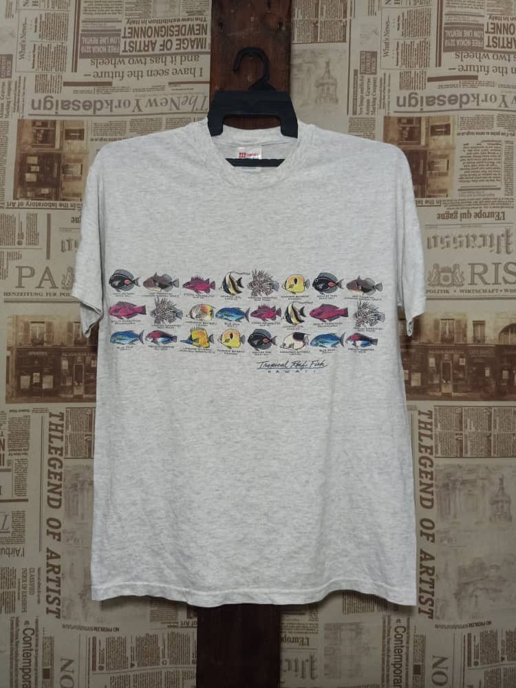 Vintage Vtg Hawaii Tropical Fish Shirts