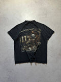Vintage Skeleton Biker Heavy Cotton Boxy T Shirt Xl Hoodie, Sweatshirt | FlexRushtees.com