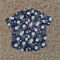 Vintage Goodfellow Co Shirt Men Extra Large Blue Floral Slim Fit 100 Cotton Hawaiian