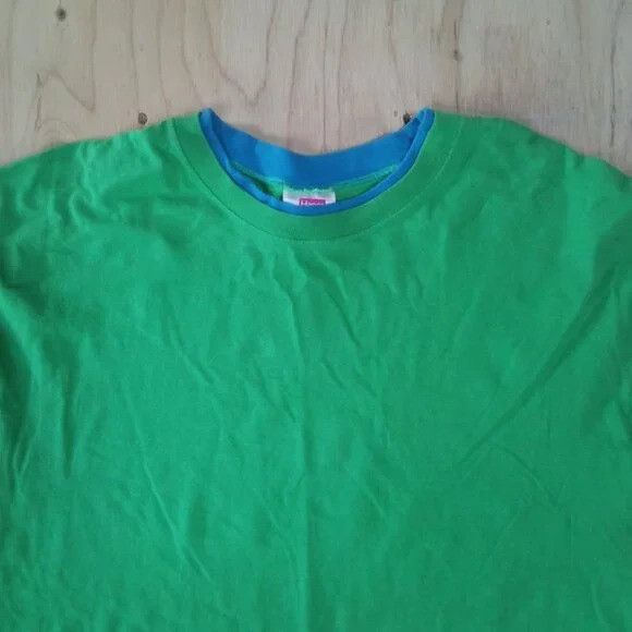 Vintage Hanes Her Way Blank Double Sleeve T Shirt