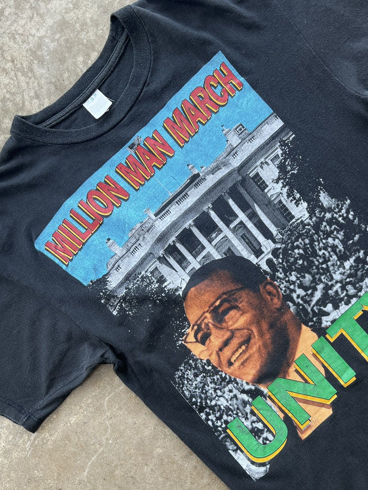 Vintage 1995 Million Man March Farrakhan Unity Rap Tee Large Hoodie, Sweatshirt | FlexRushtees.com