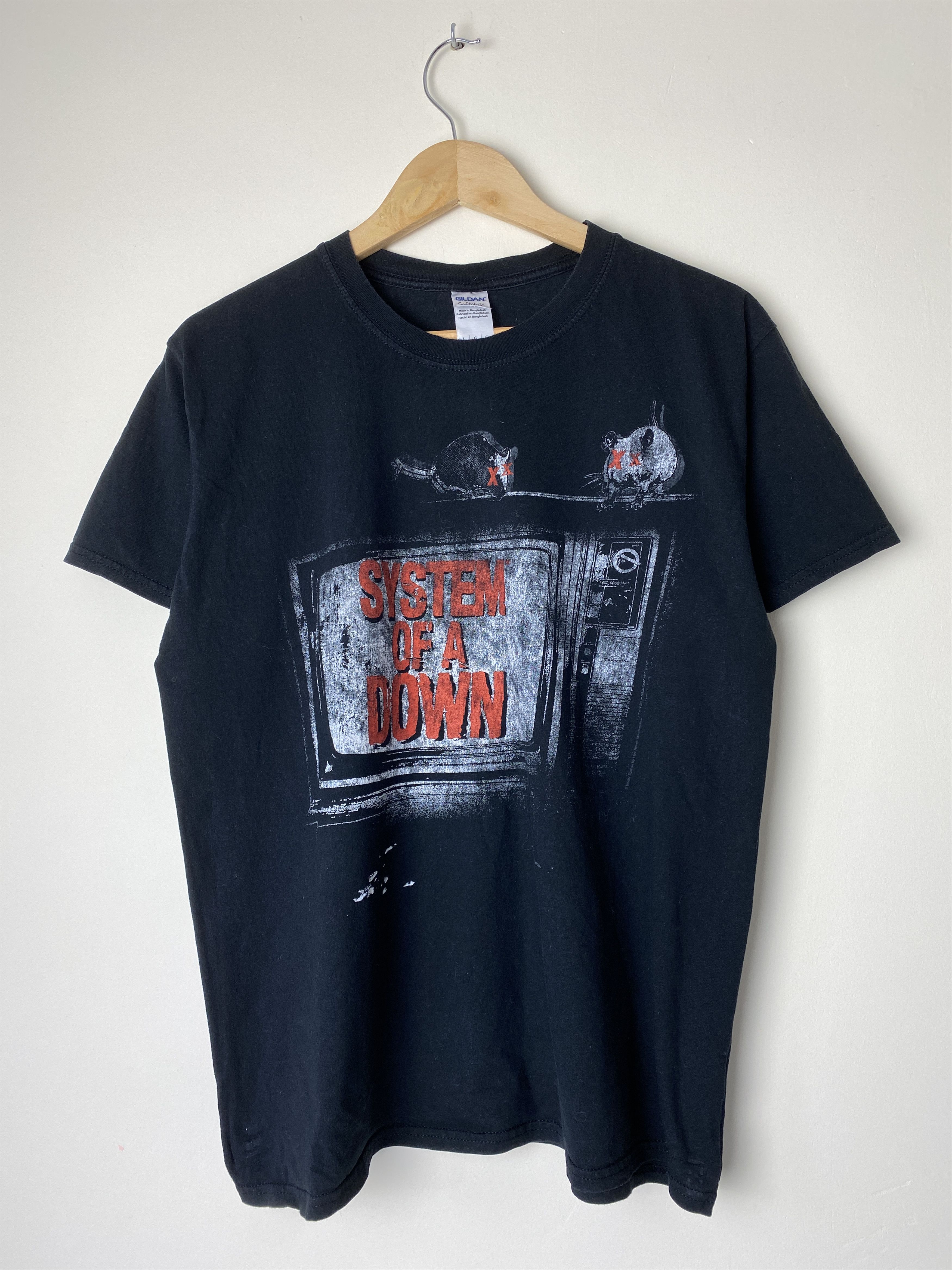 Band Tees Vintage System Of A Down Rat Television Y2k 2000s T Shirt Hoodie, Sweatshirt | FlexRushtees.com