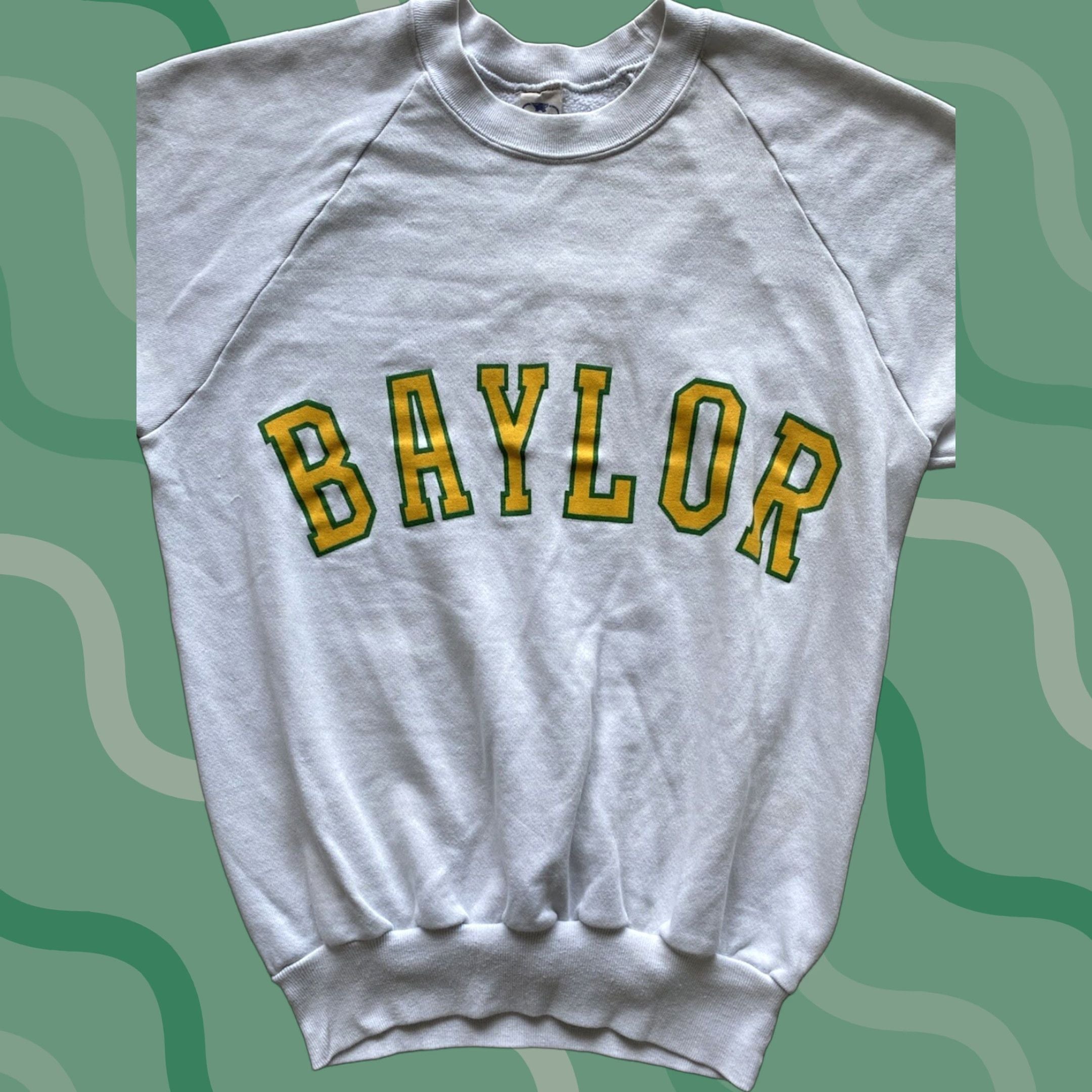 Vintage Anvil Sweatshirt Baylor College Made In Usa Mens L White Long Sleeve Usa University Co