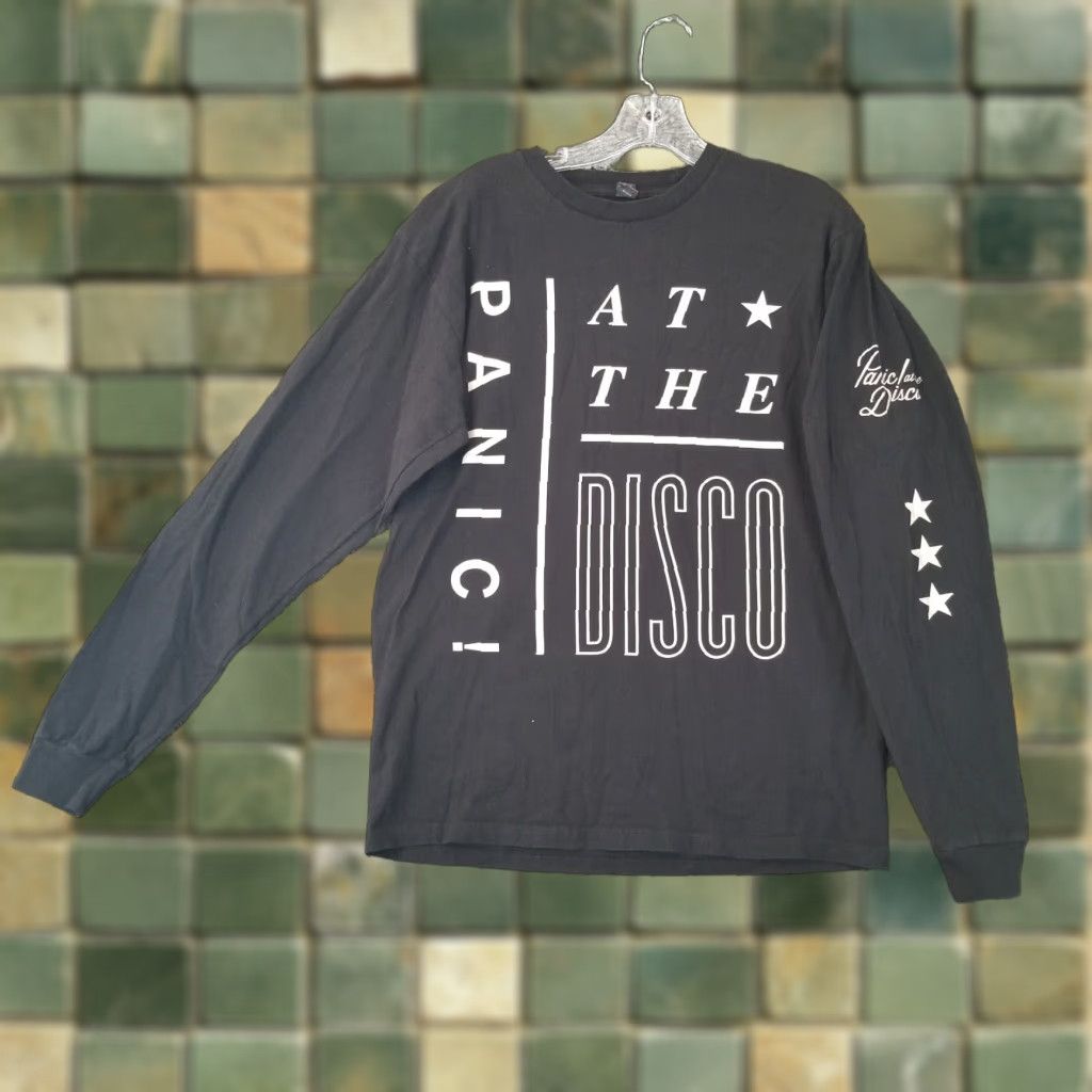 Tultex Panic At The Disco Black Long Sleeve T Shirt Size M Unisex Adults Black M Tultex Panic Hoodie, Sweatshirt