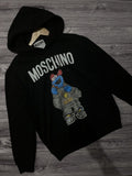 Moschino Cookie Monster Graphic Hoodie Black T-Shirts, Sweatshirt | FlexRushtees.com