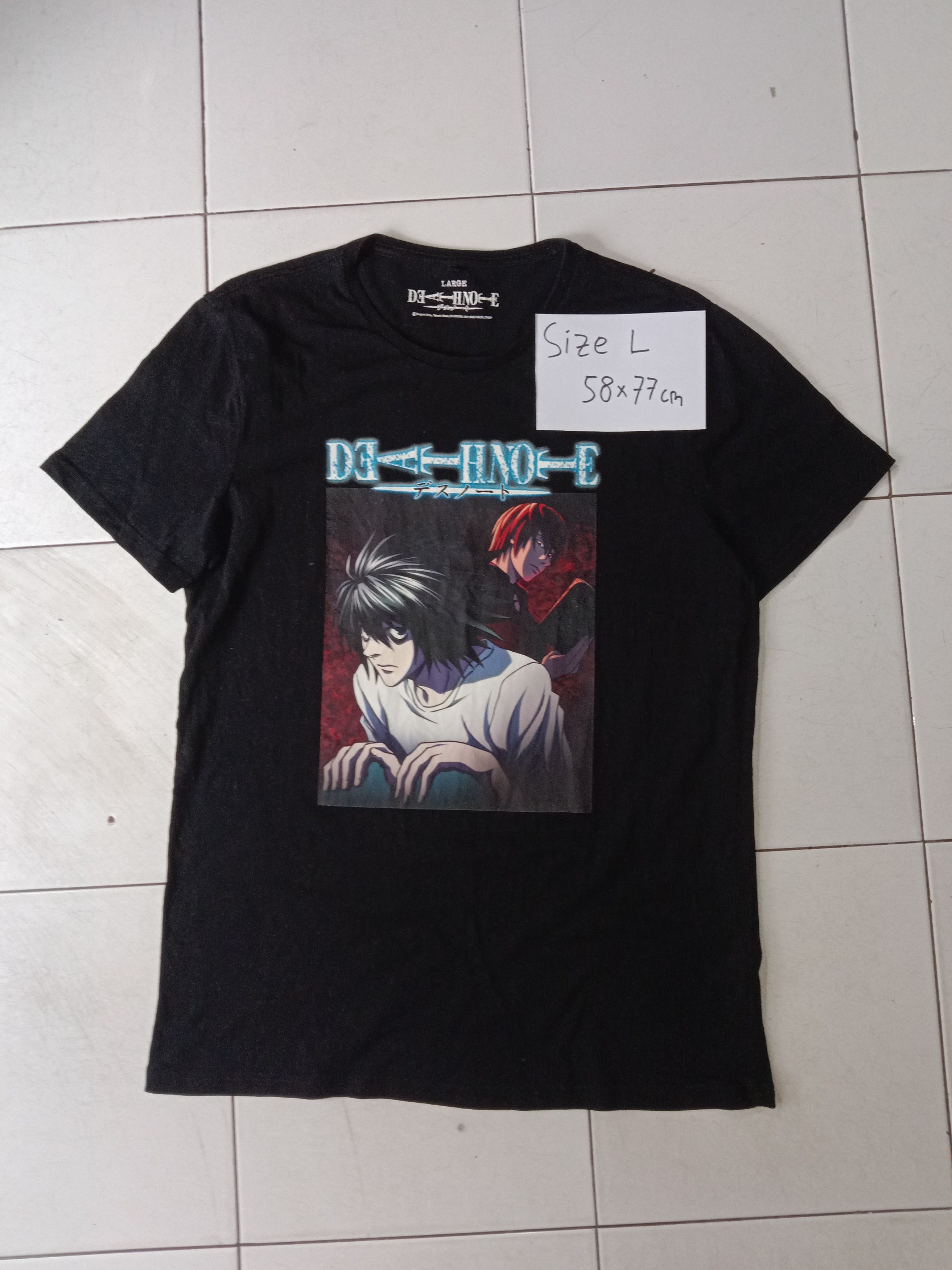 Japanese Brand T Shirt Anime Death Note Original Size L