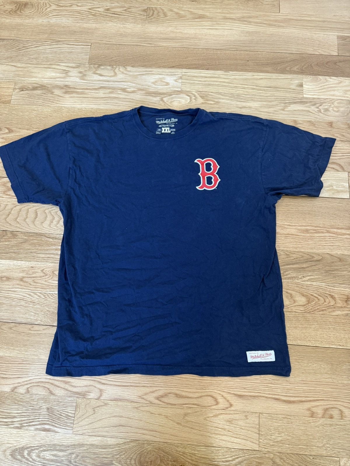 Ness Mitchell Ness Boston Red Sox T Shirt Navy Xxl