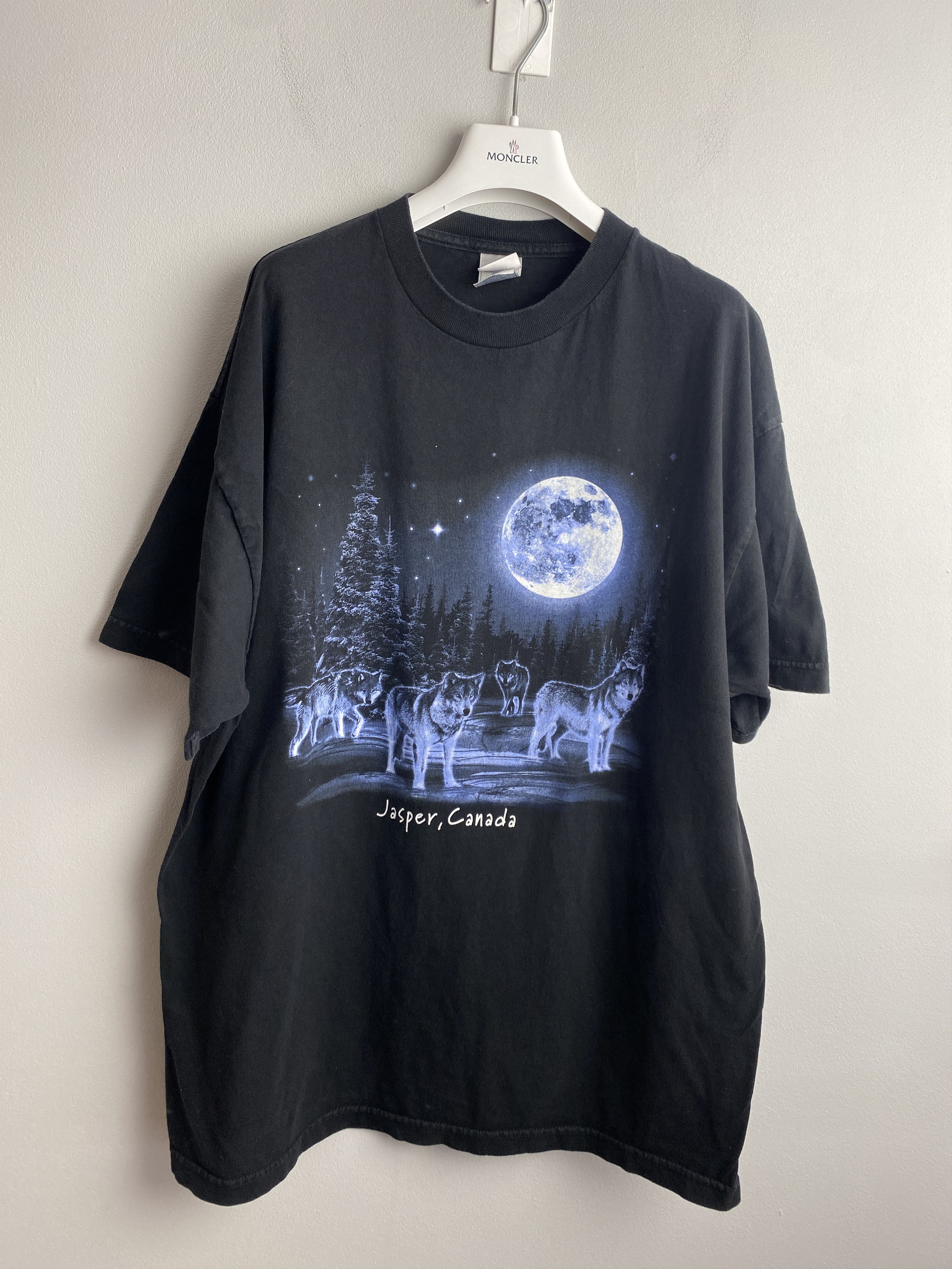 Vintage Moon Wolf Printed T Shirt Tee Avant Garde Opium Hoodie, Sweatshirt | FlexRushtees.com