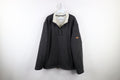 Vintage Orvis Deep Pile Fleece Lined Knit Half Zip Sweater