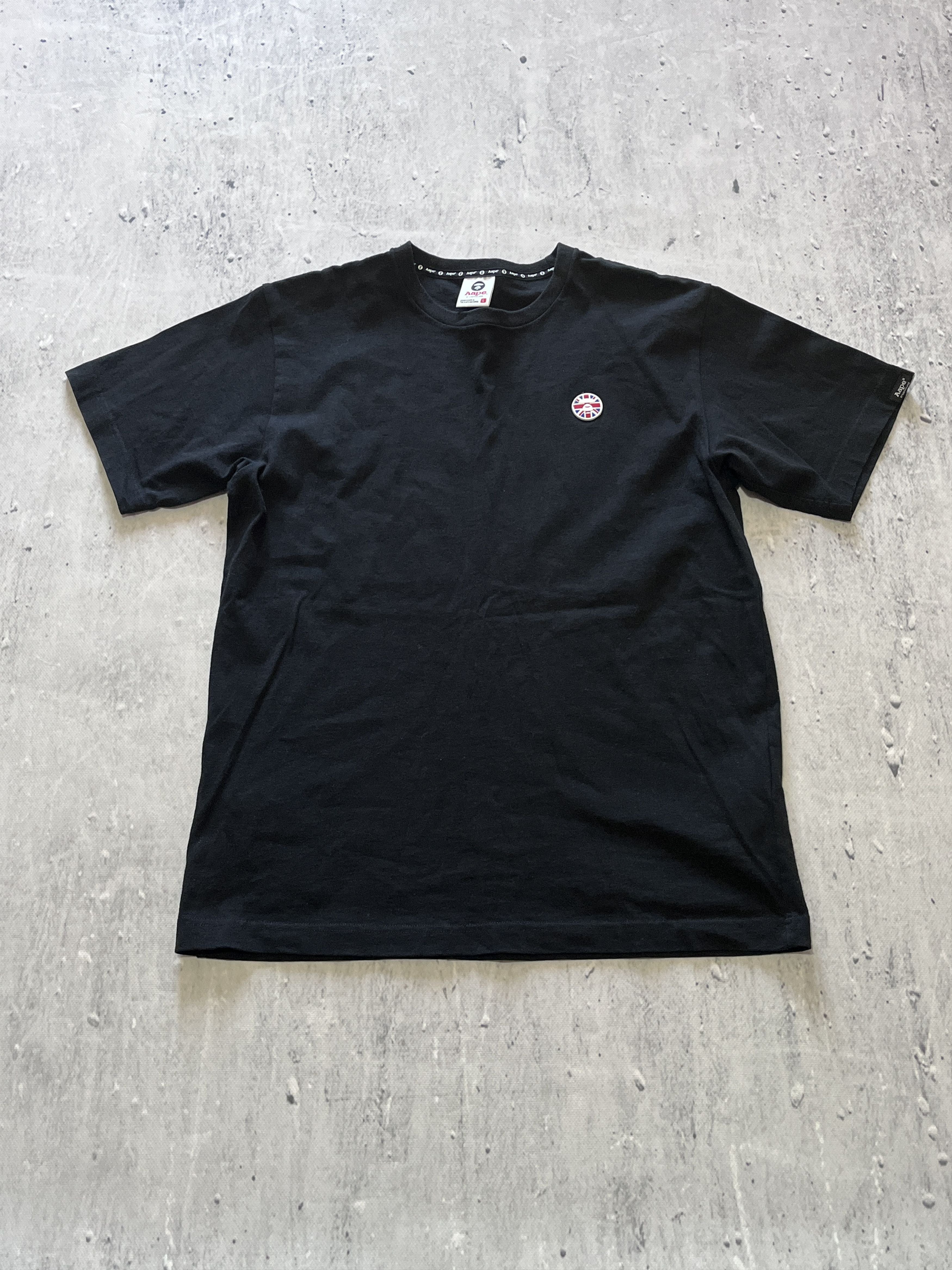 Aape By Bathing Ape Uk Logo Black Tee Hoodie, Sweatshirt | FlexRushtees.com