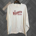 Tee Jays Vintage Wisconsin Badgers Long Sleeve T Shirt Adult Xl White Tee Jays Logo Crew Neck Usa Sp