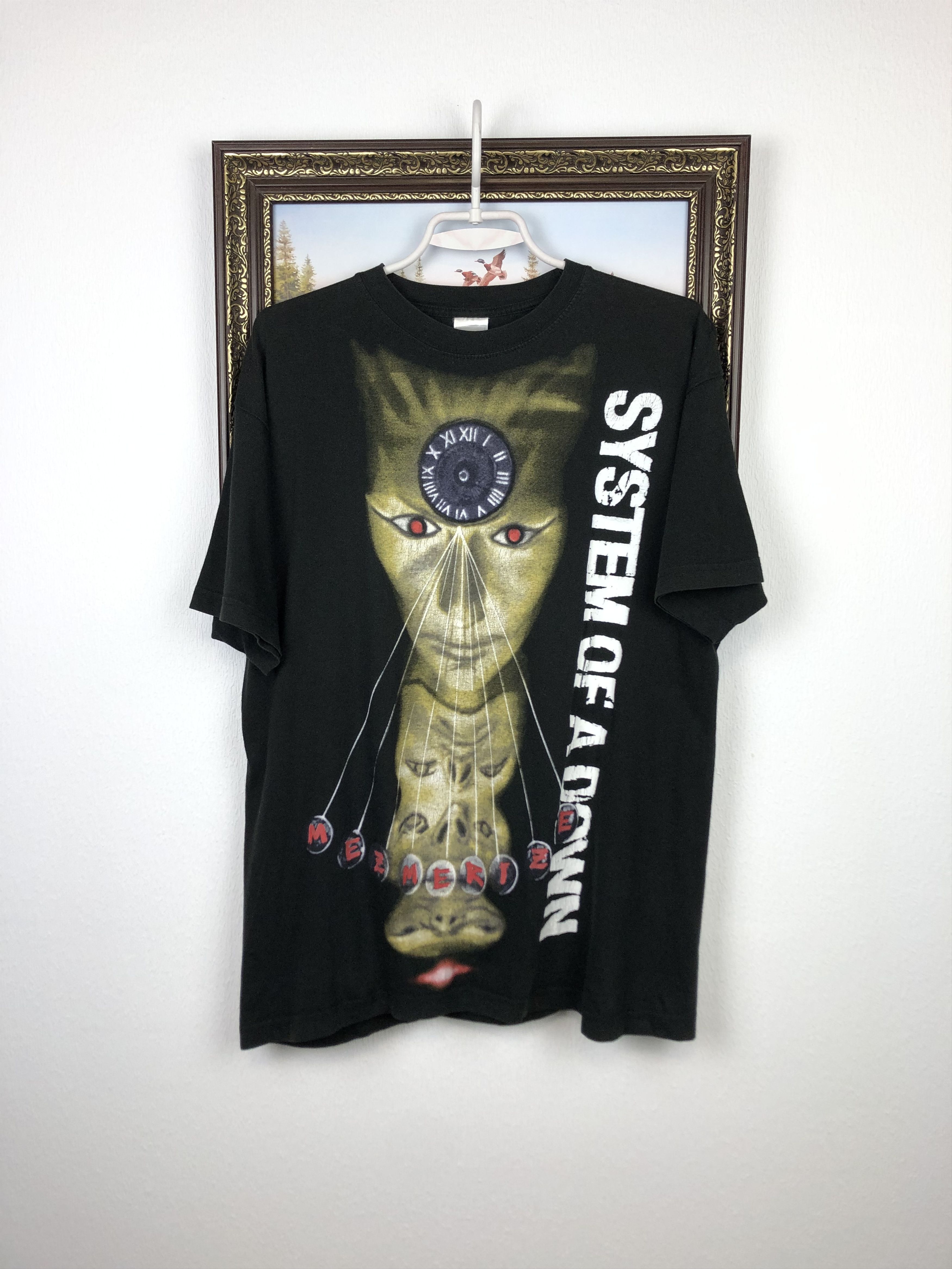 Vintage System Of A Down Mezmerize Band Shirt Over Print Tee Hoodie, Sweatshirt | FlexRushtees.com