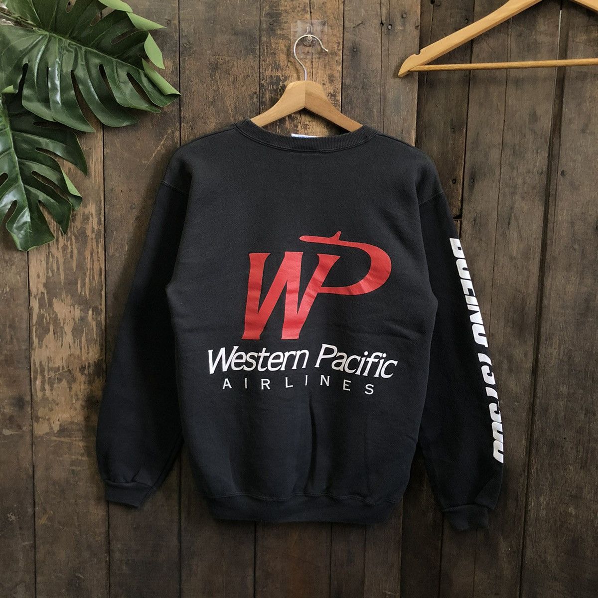 Vintage Hanes Heavyweight Western Pacific Airlines Crewneck