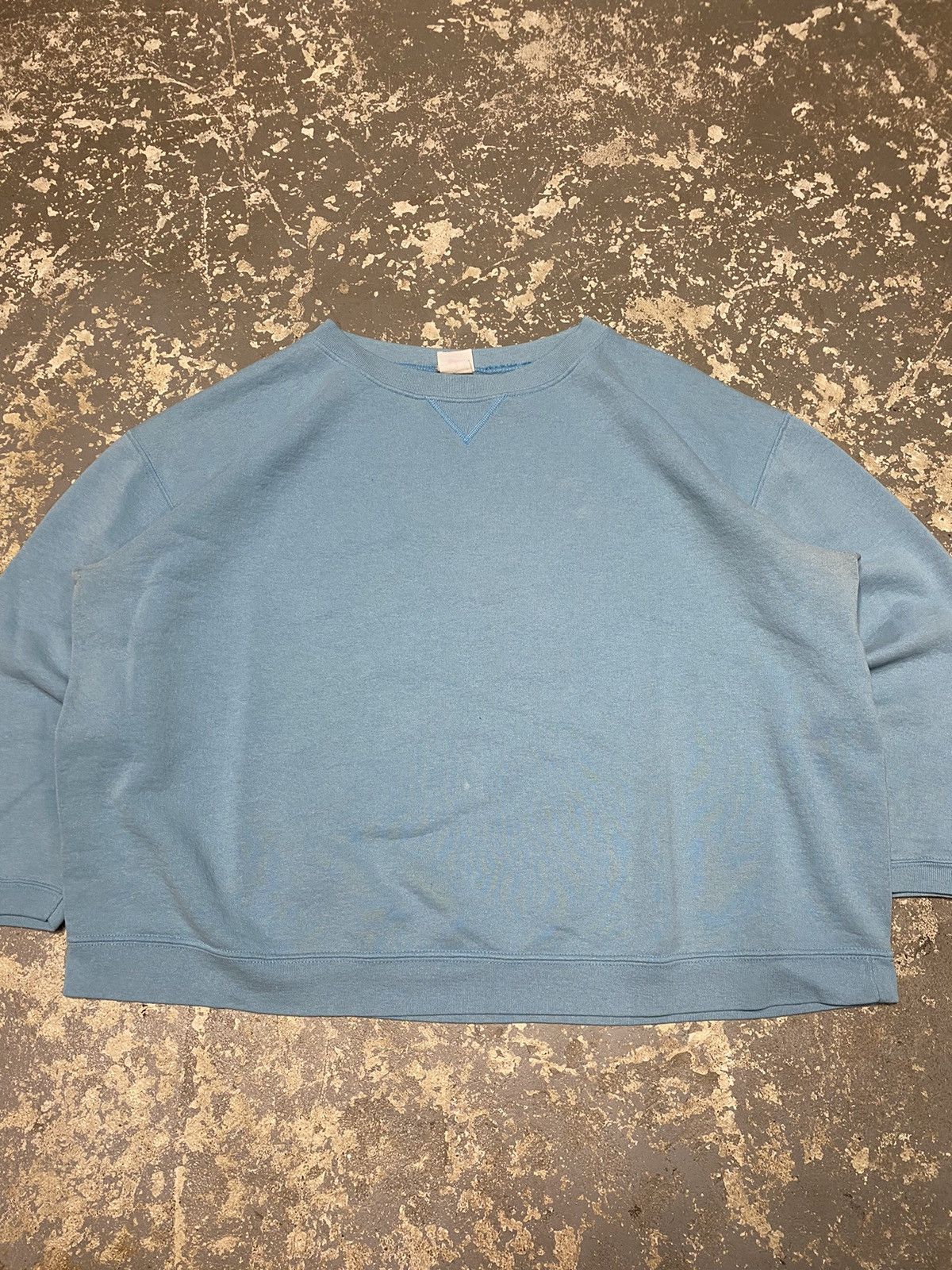 Vintage Hanes Boxy Teal Light Blue 90s Sweatshirt Crewneck