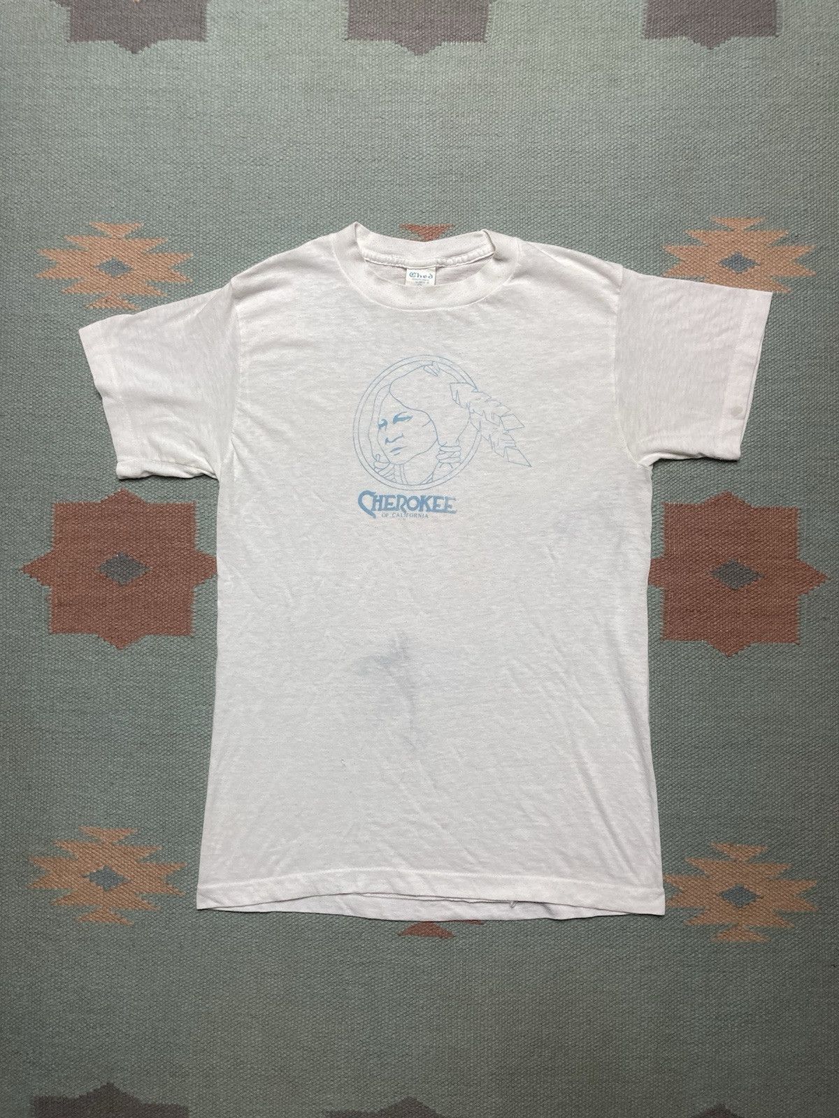 Vintage 70s Graphic T Shirt Cherokee Of California Shoe Company M