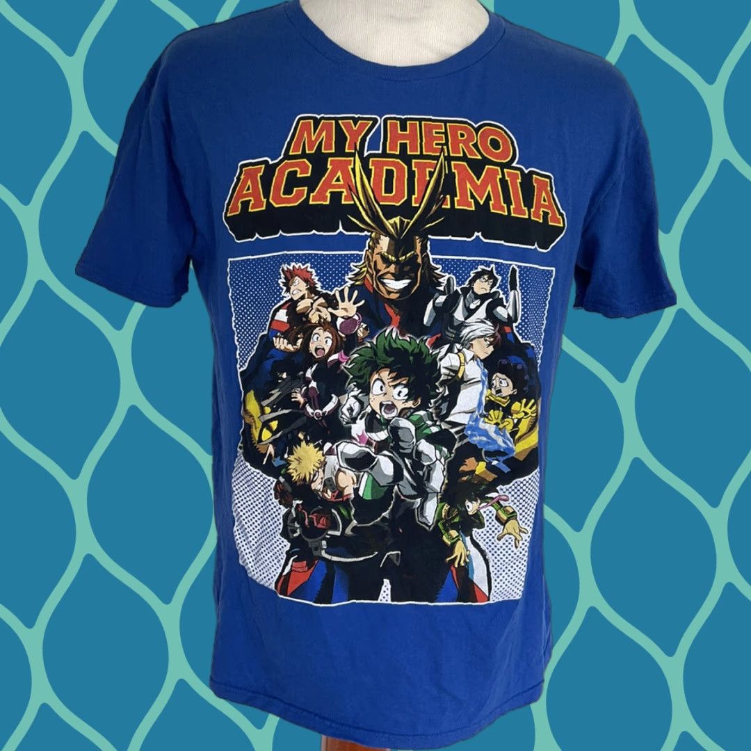 Vintage My Hero Academia Shirt Adult Large Black Graphic T Shirt 90s Concert Comics Mens