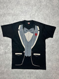 1980 Vintage Fruit Of The Loom Suit Print T Shirt