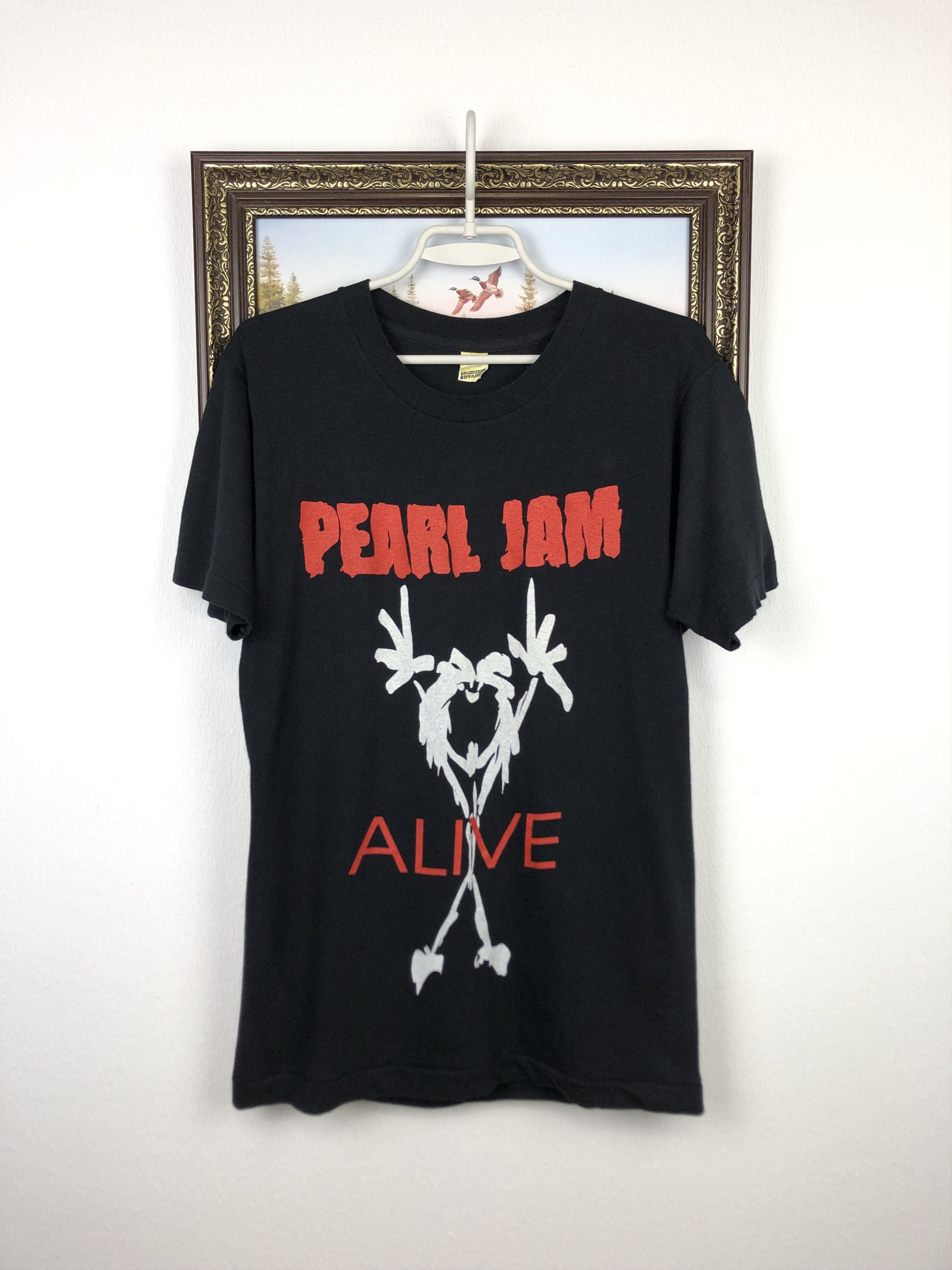 Vintage 90 S Pearl Jam Alive Stickman Shirt Band Tee Rare Hoodie, Sweatshirt | FlexRushtees.com
