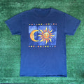 Vintage 90s Sun Moon Shirt Navy Celestial Space Art Tee