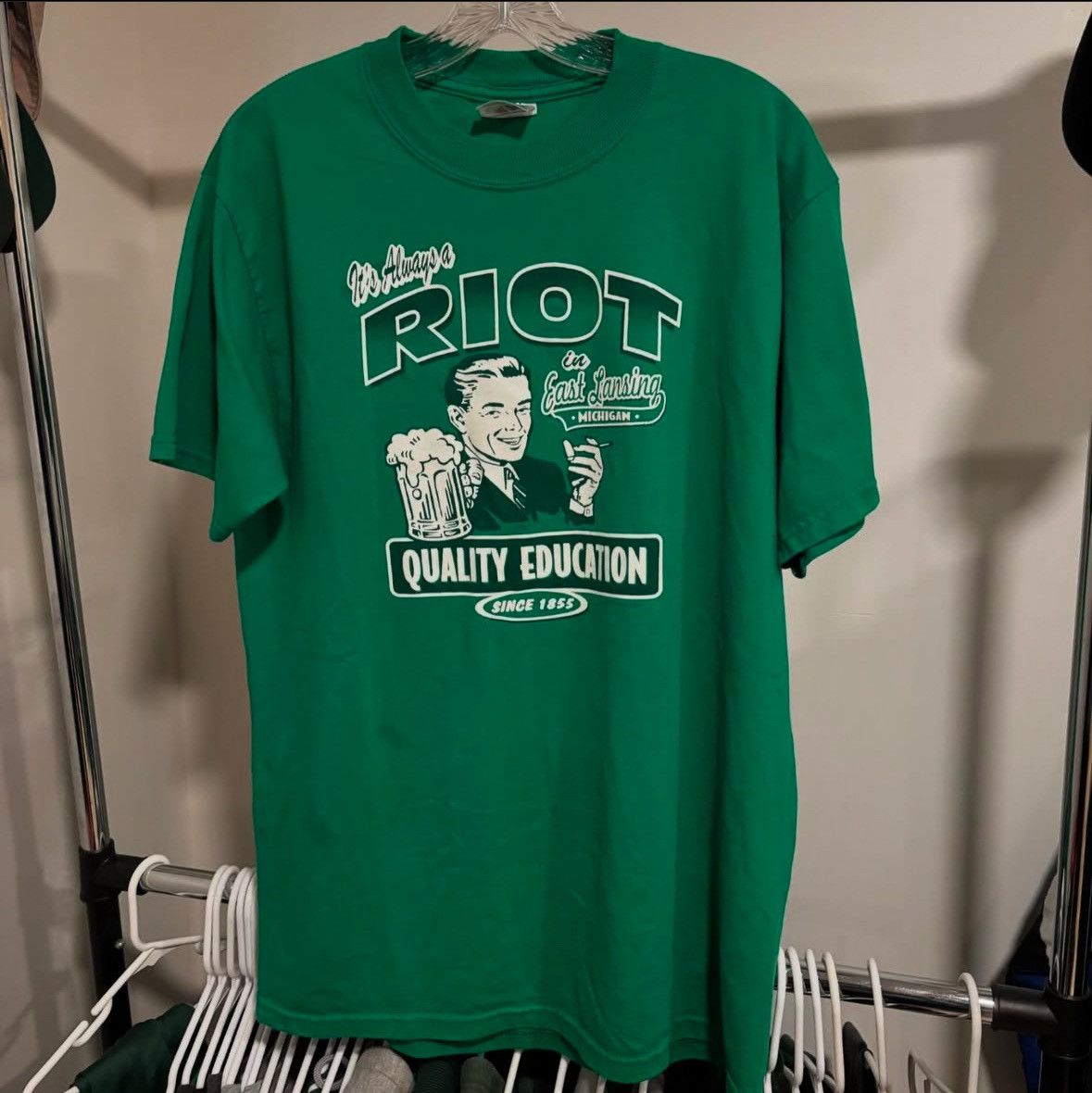 Vintage Msu Michigan State Riot In El Graphic Tee