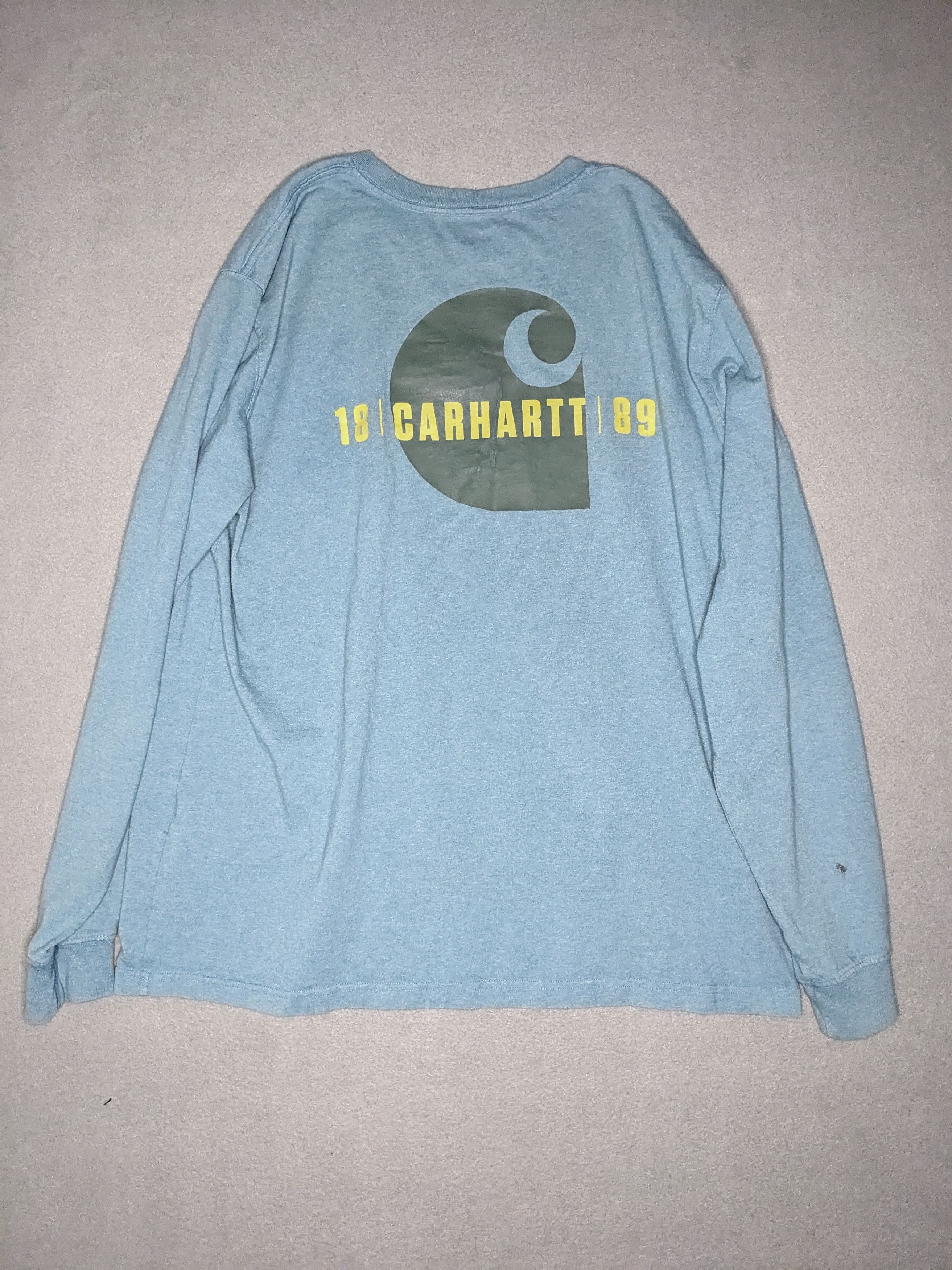 Carhartt Long Sleeve Pocket Shirt Relaxed Fit Xl Graphic Tee