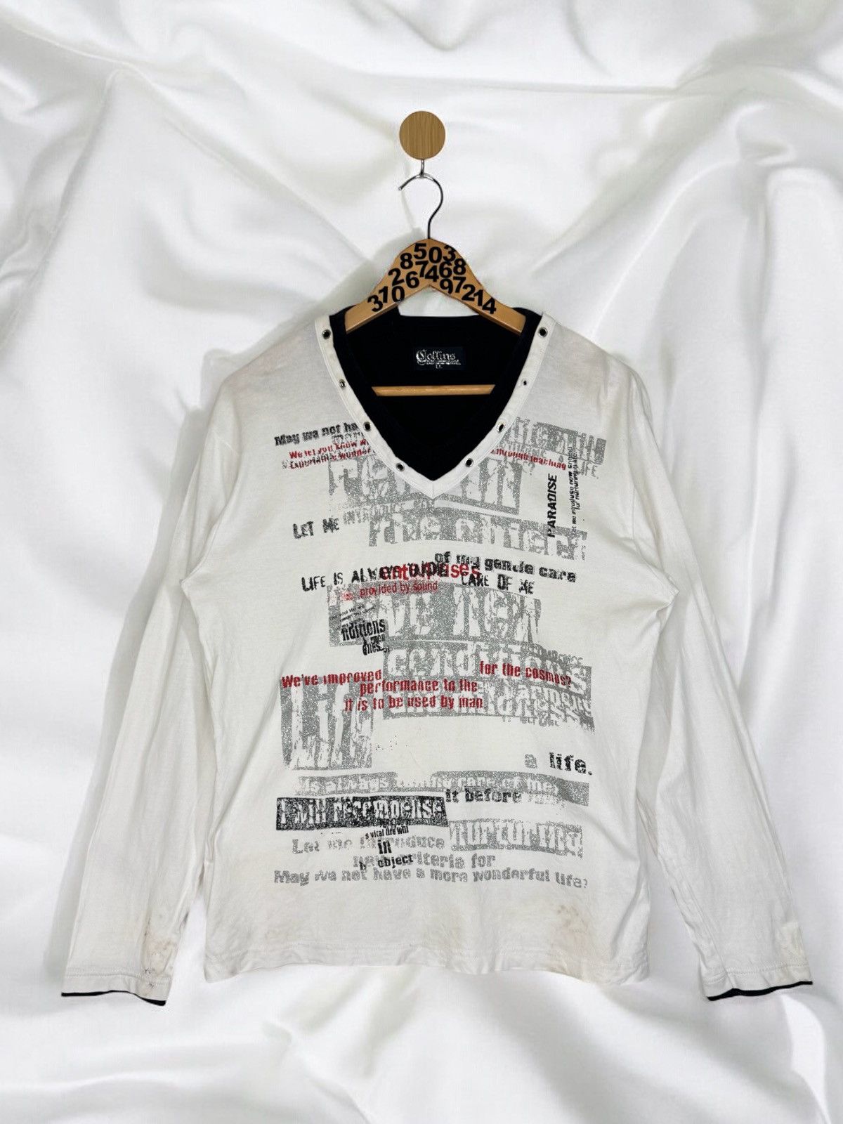 Hysteric Glamour Collins Japan Streetwear Fashion Poem Punkers Double Neck T-Shirts, Hoodie, Sweatshirt | FlexRushtees.com
