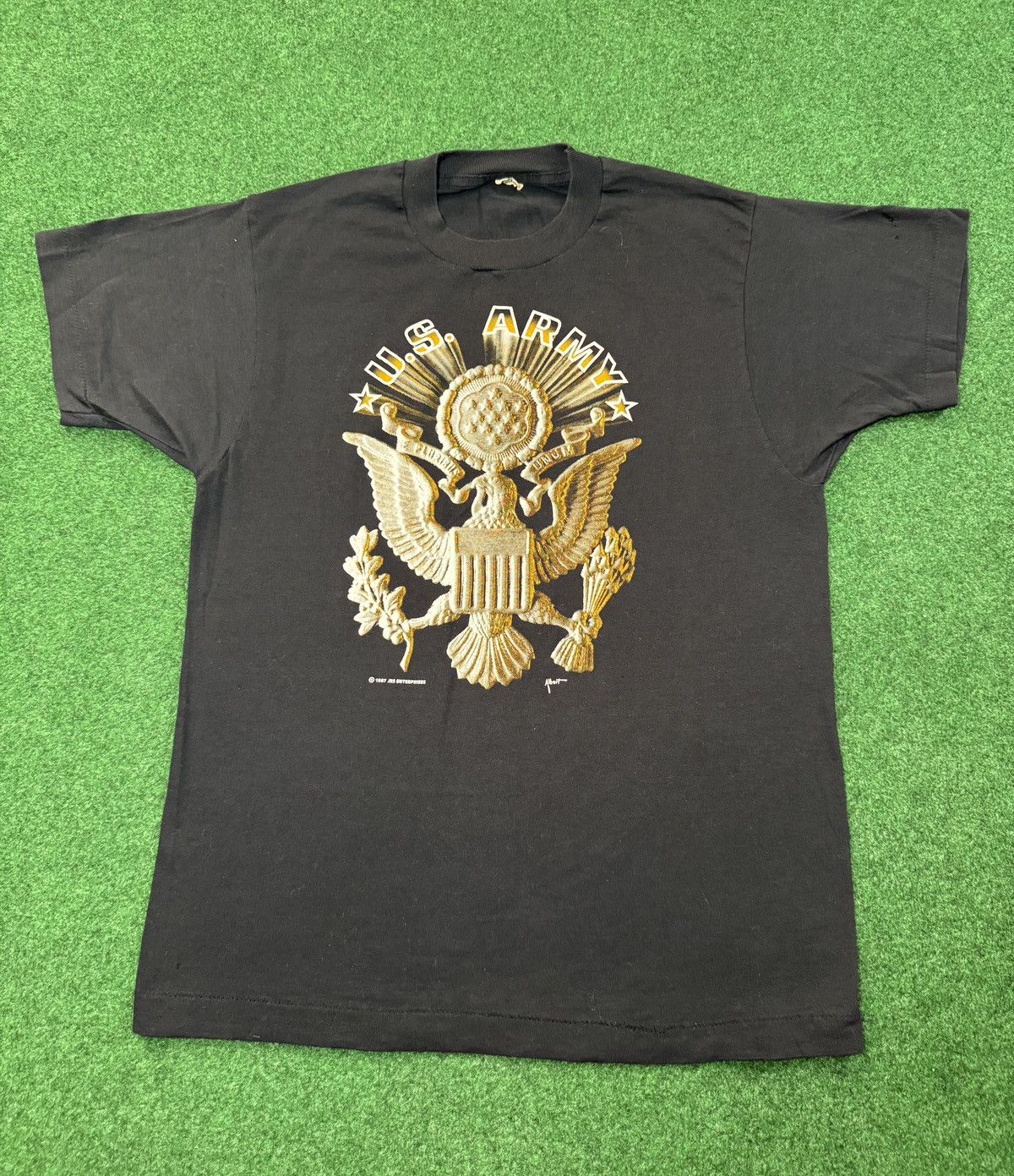 Vintage Vtg 80s Us Army Retro Military Screen Stars Graphic T Shirt