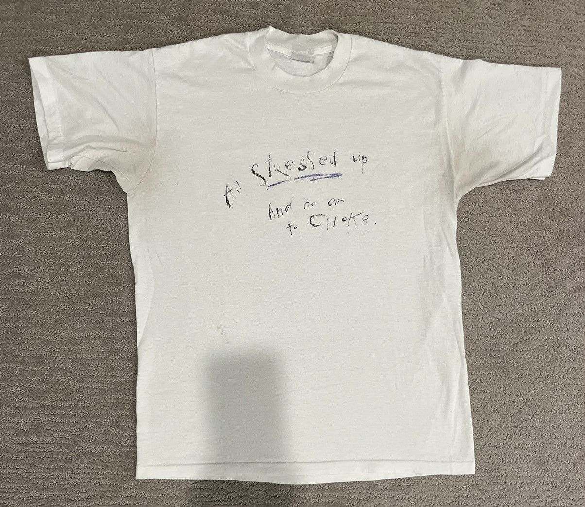 Vintage All Stressed Quote Rare Niche Art Tee Hoodie, Sweatshirt | FlexRushtees.com