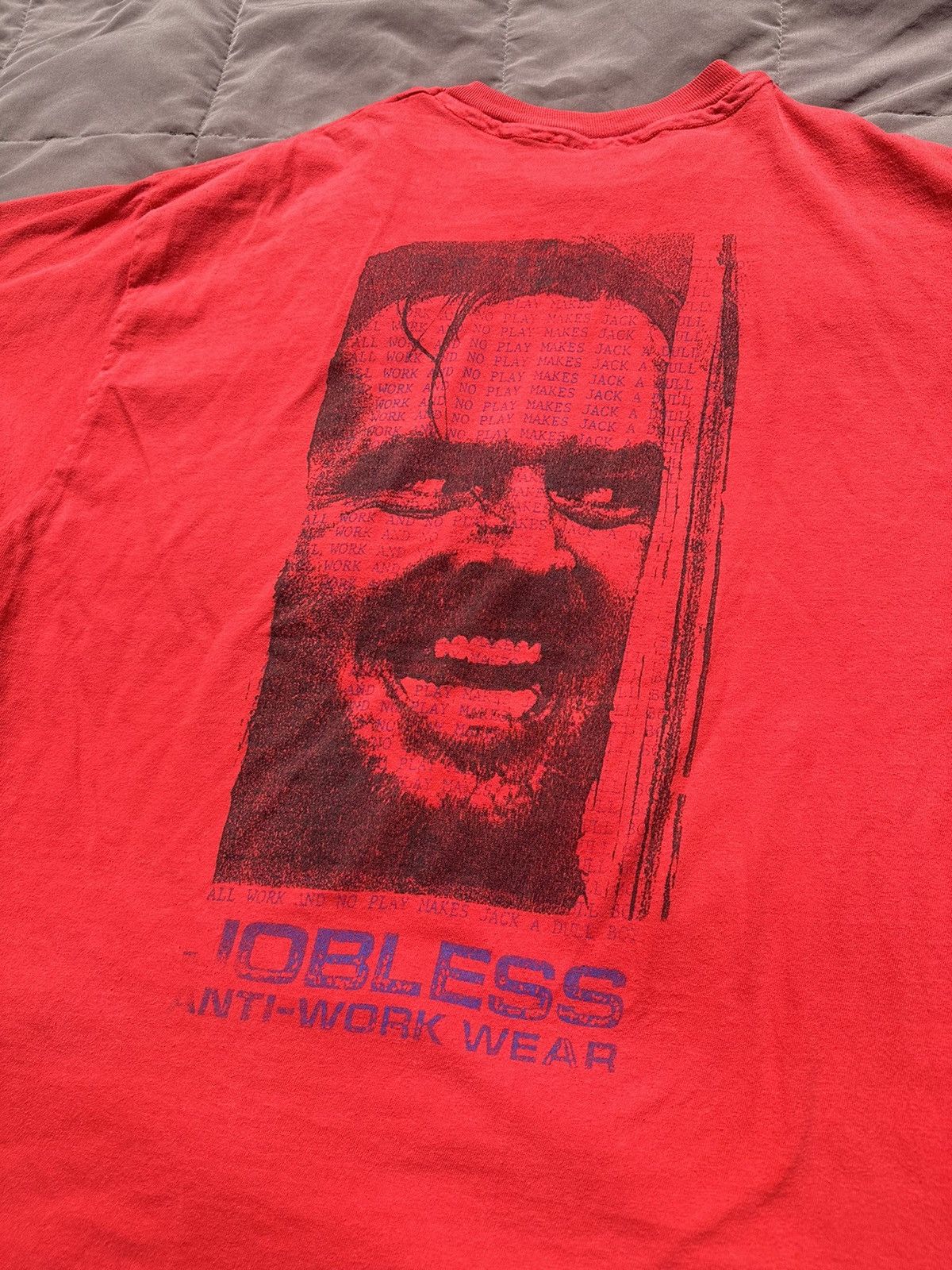 Vintage Rare 1980 S Jobless Anti Work Wear Jack The Shining Tshirt