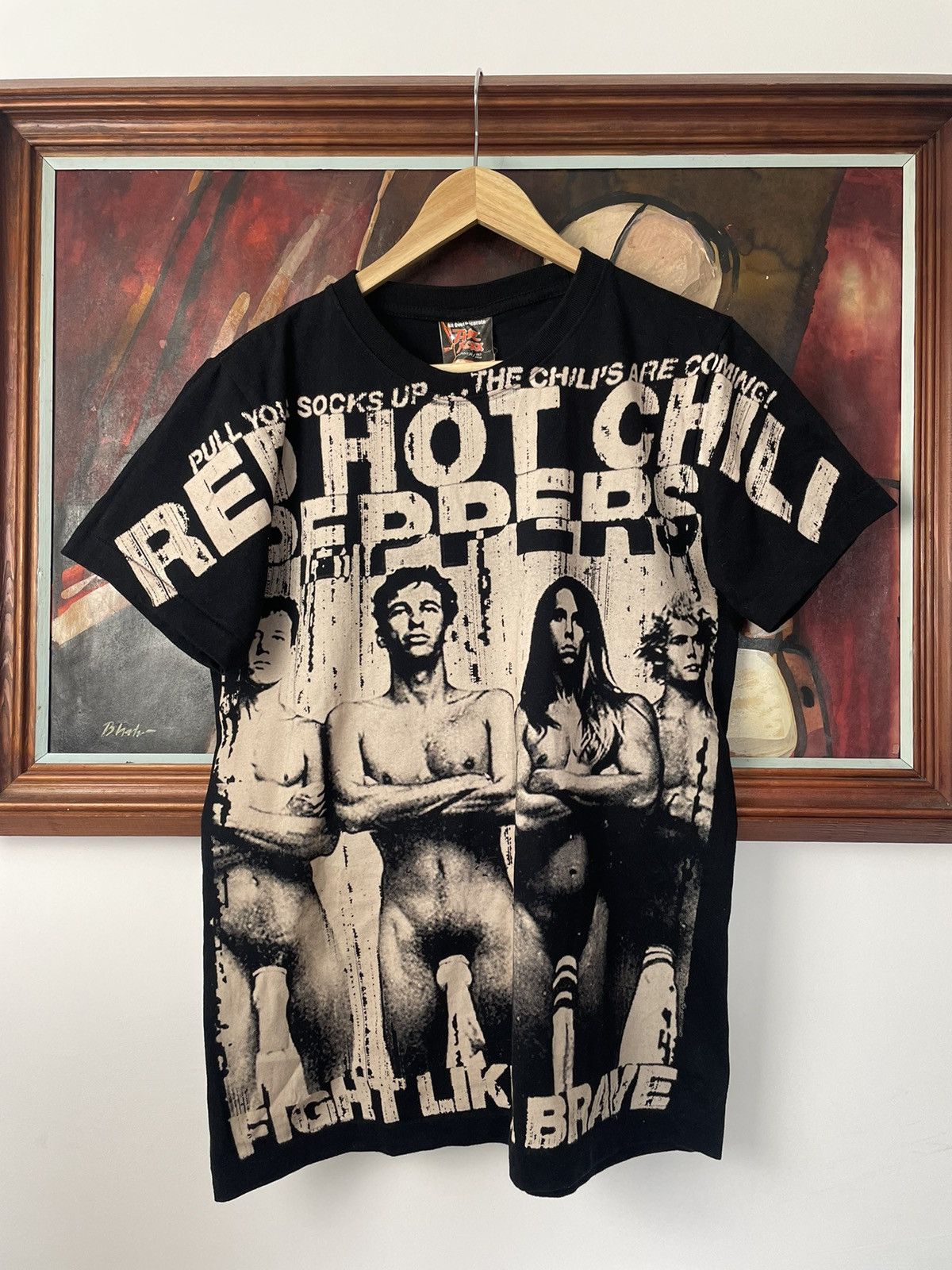 Vintage Red Hot Chili Peppers Aop Fullprint Band Rock Tee Vintage Hoodie, Sweatshirt | FlexRushtees.com